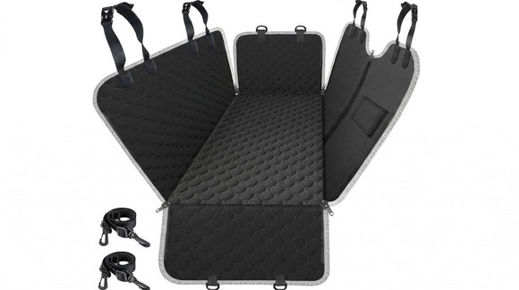 Dog Car Seat Cover for Back Seat 2025 Upgraded 600D Heavy Duty Waterproof & Scratch-Resistant Dog Hammock for Car Back Seat Pet Cover for Dogs with Sedan Trucks and SUVs Standard Black