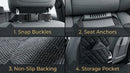 Waterproof Front Seat Car Cover 2 Pack Full Protection Dog Car Seat Cover with Side Flaps Nonslip Scratchproof Captain Chair Seat Cover Fits for Cars Trucks SUVs Jeep Black-5