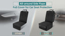 Waterproof Front Seat Car Cover 2 Pack Full Protection Dog Car Seat Cover with Side Flaps Nonslip Scratchproof Captain Chair Seat Cover Fits for Cars Trucks SUVs Jeep Black-3