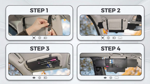 JoyTutus Car Sun Visor Sunshade Extender Adjustable Sun Visor Protects from Anti-Glare UV Rays Blocker Window Windshield Sunshade Extender for Car SUV