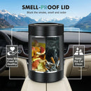 Ashtray with Lid Smellproof & Smokeproof Cup Holder Ashtray Detachable Aluminum Alloy Car Ash Tray with Automotic Light for Car Home Office Outside-4