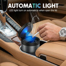 Ashtray with Lid Smellproof & Smokeproof Cup Holder Ashtray Detachable Aluminum Alloy Car Ash Tray with Automotic Light for Car Home Office Outside-3