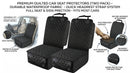 Front Seat Cover 2 Pack Full Protection Dog Car Seat Cover with Side Flaps Nonslip Scratchproof Captain Chair Seat Cover Fits for Cars Trucks SUVs Jeep Black-4