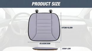 Car Seat Cushion Pad 1.2 Thick Comfort Seat Protector for Car Driver Seat Office Chair Home Use Memory Foam Seat Cushion with Non Slip Bottom 20 x 18.5 Gray