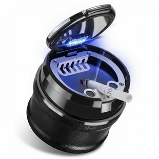 Car Ashtray with Lid Easy Clean Up Detachable Auto Ashtray LED for Most Car/Air Vent Cup Holder Home Office