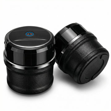 Car Ashtray with Lid Easy Clean Up Detachable Auto Ashtray LED for Most Car/Air Vent Cup Holder Home Office - 0