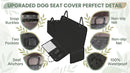 Dog Car Seat Cover with Storage Pockets Mesh Visual Window Waterproof Nonslip Heavy Duty Scratchproof Pet Dog Back Seat Cover Hammock for Cars Trucks and SUVs-4