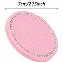 2 Pack Bling Cup Holder Insert Coasters 2.75 Inch Soft Crystal Rhinestone Rubber Pad Set Round Auto Drink Coaster Car Interior Accessories (Pink)-6