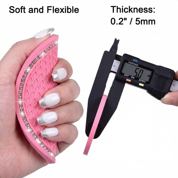 Bling Car Coasters 2 Pack PVC Car Cup Holder Insert Coaster - Anti Slip Universal Vehicle Interior Accessories Crystal Glitter Cup Mats for Women and Men (2.75 Diameter Pink)