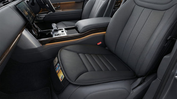 Premium Car Seat Cushion Driver Cushion with Comfort Memory Foam & Non-Slip Rubber Bottom Car Seat Pad Works with 95% of Vehicles and Office Chair or Home (Black)