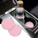 2 Pack Bling Car Coasters 2.75 Inch Soft Rubber Cup Holder Pad Set Round Auto Cup Holder Insert Drink Coaster Car Interior Accessories-1