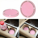 2 Pack Bling Car Coasters 2.75 Inch Soft Rubber Cup Holder Pad Set Round Auto Cup Holder Insert Drink Coaster Car Interior Accessories-4