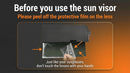 Polarized Sun Visor for Car Upgraded UV400 Car Sun Visor Extension with PC Lens and Side Sunshade Anti-Glare Visor for Safe Driving (No Zipper)-4
