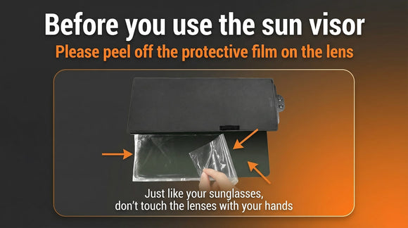 Polarized Sun Visor for Car Upgraded UV400 Car Sun Visor Extension with PC Lens and Side Sunshade Anti-Glare Visor for Safe Driving (No Zipper)