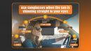 Polarized Sun Visor for Car Upgraded UV400 Car Sun Visor Extension with PC Lens and Side Sunshade Anti-Glare Visor for Safe Driving (No Zipper)-3