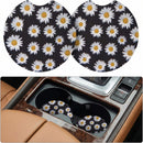 Car Cup Drink Holder Coaster 2 Pack Car Coasters for Cup Holders Cute Vehicle Accessories for Women and Girl (Daisy)-5