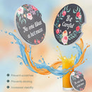 4 Pcs Car Cup Holder Coasters 2.56 Inch Floral Style Coasters Absorbent Ceramic with Finger Notch for Keeping Cup Holders Dry Clean Cute Car Accessories Interior for Women(Black Background)-7