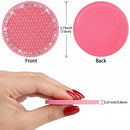 2PCS Bling Car Cup Coaster 2.75 Inch Auto Cup Holder Insert Coasters Silicone Anti-Slip Crystal Rhinestone Drink Mat Universal Vehicle Interior Accessories for Women Girls (Pink)-4
