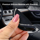 2PCS Bling Car Cup Coaster 2.75 Inch Auto Cup Holder Insert Coasters Silicone Anti-Slip Crystal Rhinestone Drink Mat Universal Vehicle Interior Accessories for Women Girls (Black)-5
