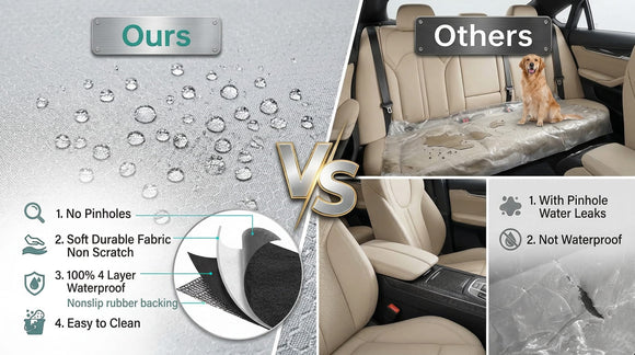 Dog Car Seat Cover for Back Seat Cover Non Stick Fur Rear Seat Protector for Pet Nonslip Waterproof Durable Universal Fit Interior Backseat Covers for Auto Van SUV