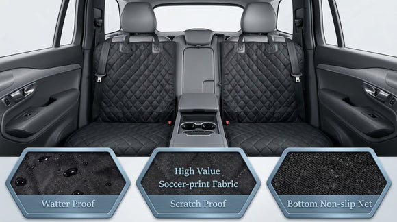Dog Car Seat Cover for Back Seat Cover Non Stick Fur Rear Seat Protector for Pet Nonslip Waterproof Durable Universal Fit Interior Backseat Covers for Auto Van SUV