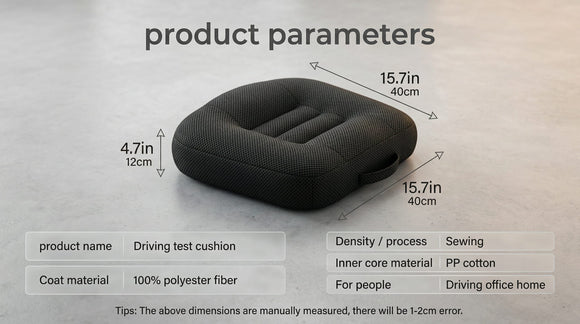 Car Booster Seat Cushion Heightening Height Boost Mat Breathable Mesh Portable Car Seat Pad Fatigue Relief Suitable for Trucks Cars SUVs Office Chairs Wheelchairs(Black)