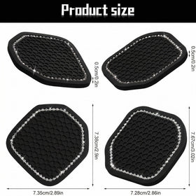 4 Pcs Bling Car Coasters Cup Holder Coasters for Car Cup Holder Inserts Compatible with Wrangler 2018-2022 Jl Jlu 2020-2022 Gladiator Jt Cup Mat Pad Interior Decoration Accessories 2 Styles - 0