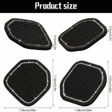 4 Pcs Bling Car Coasters Cup Holder Coasters for Car Cup Holder Inserts Compatible with Wrangler 2018-2022 Jl Jlu 2020-2022 Gladiator Jt Cup Mat Pad Interior Decoration Accessories 2 Styles - 0