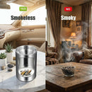 Car Ashtray with Lid Smell Proof Smokeless Auto Ashtray Ash Tray for Car Cup Holder Portable Windproof for Outdoor Stainless Steel Smoking Accessories for Office Home Use (AA)-7
