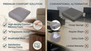 Car Seat Cushion Comfort Memory Foam Car Cushions for Driving - Sciatica & Lower Back Pain Relief Driver Seat Pillow for Auto Office Chair Wheelchair - Gray-5