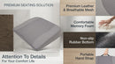 Car Seat Cushion Comfort Memory Foam Car Cushions for Driving - Sciatica & Lower Back Pain Relief Driver Seat Pillow for Auto Office Chair Wheelchair - Gray-2