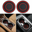Car Cup Holder Coasters 2 Pack Universal Auto Anti Slip Cup Holder Insert Coaster Car Interior Accessories (Red)-5