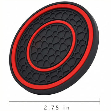 Car Cup Holder Coasters 2 Pack Universal Auto Anti Slip Cup Holder Insert Coaster Car Interior Accessories (Red) - 0