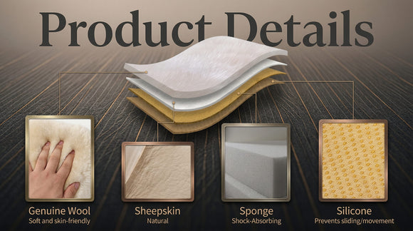 Genuine Sheepskin Car Seat Cushion Seat Covers for Cars Trucks SUV Comfort Seat Protector Pad for Car Driver Seat Car Accessories for Women Office Chair Car Decor (Pearl Front Seat Cushion-1 Pc)