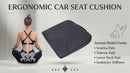 Premium Car Seat Cushion Memory Foam Driver Seat Cushion to Improve Driving View- Coccyx & Lower Back Pain Relief - Seat Cushion for Car Truck Office Chair (Black)-9