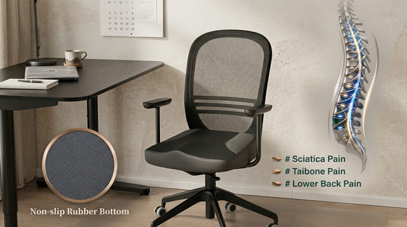 Car Seat Cushion Car Seat Cushions for Driving with Comfort Memory Foam - Sciatica & Back Pain Relief Suitable for Car Truck Office Chair (Black)