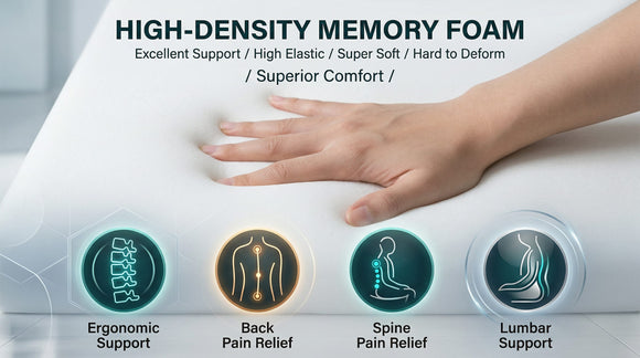 Car Seat Cushion Car Seat Cushions for Driving with Comfort Memory Foam - Sciatica & Back Pain Relief Suitable for Car Truck Office Chair (Black)
