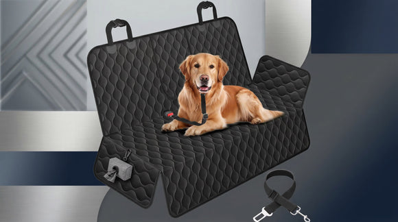 Dog Car Seat Cover for Back Seat - Waterproof Bench Seat Cover Fits Middle Armrest for Cars SUVs & Small Trucks Nonslip Backseat Dog Covers Rear Seat Protector for Pets and Child