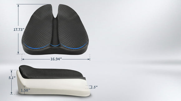 Car Seat Cushion for Car and Truck Driver Seat Office Chair Wheelchairs Coccyx Support Sciatica Lower Back Pain Relief Memory Foam Car Seat Pad