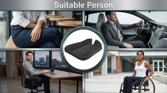 Car Seat Cushion for Car and Truck Driver Seat Office Chair Wheelchairs Coccyx Support Sciatica Lower Back Pain Relief Memory Foam Car Seat Pad