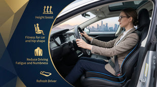 Car Seat Cushion for Car and Truck Driver Seat Office Chair Wheelchairs Coccyx Support Sciatica Lower Back Pain Relief Memory Foam Car Seat Pad