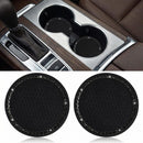Car Cup Holder Coaster 2 Pack Universal Bling Vehicle Insert (2.75 Diameter) Crystal Rhinestone Car Interior Accessories (Black with Black Diamond).-4