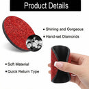 Bling Cup Holder Insert Coaster- 2.75 inch Silicone Anti-Slip Shockproof Universal Fashion Car Interior Accessories for Women (Red 2 PCS)-5