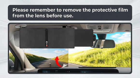 Polarized Sun Visor for Car with Zipper Slider Upgraded UV400 Car Sun Visor Extension with PC Lens and Side Sunshade Anti-Glare Visor for Safe Driving UV-Filtering/Protection