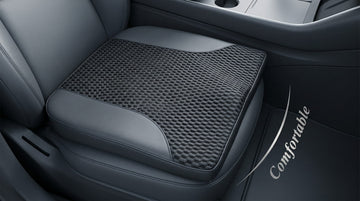 Car Seat Cushion Memory Foam Pad for Driving Comfort Boosts Height and Relieves Coccyx & Lower Back Pain Car Truck Office Chair (Black)