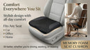 Car Seat Cushion Memory Foam Pad for Driving Comfort Boosts Height and Relieves Coccyx & Lower Back Pain Car Truck Office Chair (Black)-8