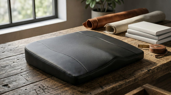 Premium Car Seat Cushion Memory Foam Driver Seat Cushion to Improve Driving View- Coccyx & Lower Back Pain Relief - Seat Cushion for Car Truck Office Chair (Classic Black)