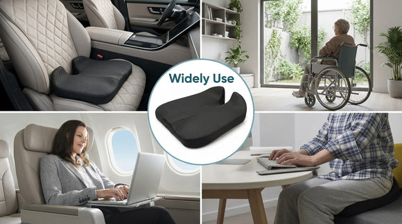 2024 Upgrades Car Coccyx Seat Cushion Pad for Sciatica Tailbone Pain Relief Heightening Wedge Booster Seat Cushion for Short People Driving Truck Driver for Truck Accessories Office Chair