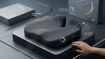 2024 Upgrades Car Coccyx Seat Cushion Pad for Sciatica Tailbone Pain Relief Heightening Wedge Booster Seat Cushion for Short People Driving Truck Driver for Truck Accessories Office Chair