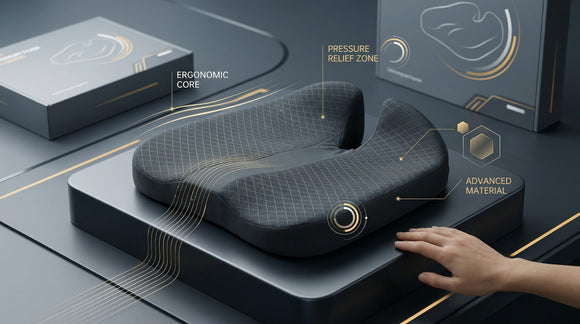 2024 Upgrades Car Coccyx Seat Cushion Pad for Sciatica Tailbone Pain Relief Heightening Wedge Booster Seat Cushion for Short People Driving Truck Driver for Truck Accessories Office Chair